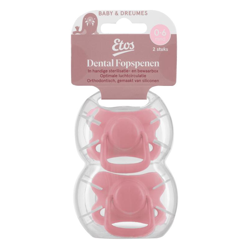 Etos Fopspeen 0-6 Maanden Violet/Roze 2 stuks