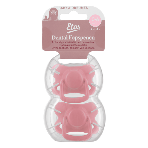 Etos Fopspeen 0-6 Maanden Violet/Roze 2 stuks