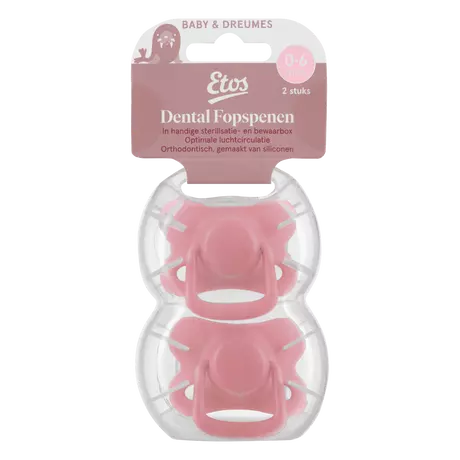 Etos Fopspeen 0-6 Maanden Violet/Roze 2 stuks