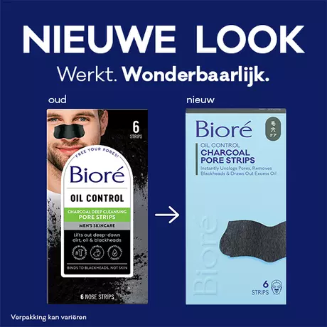 Biore Diep Reinigende Poriestrips Houtskool 6 stuks