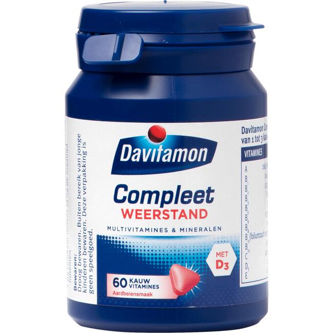 Davitamon Kauw Aardbei 60 NL