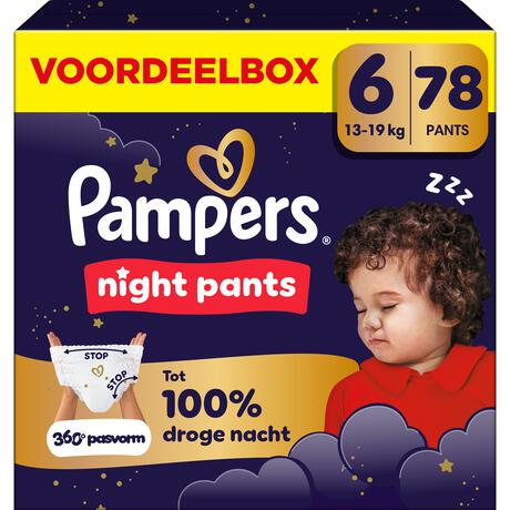 Pampers Baby Dry Night Pants Voordeelbox Luierbroekjes Maat 6 13-19 KG 78 stuks