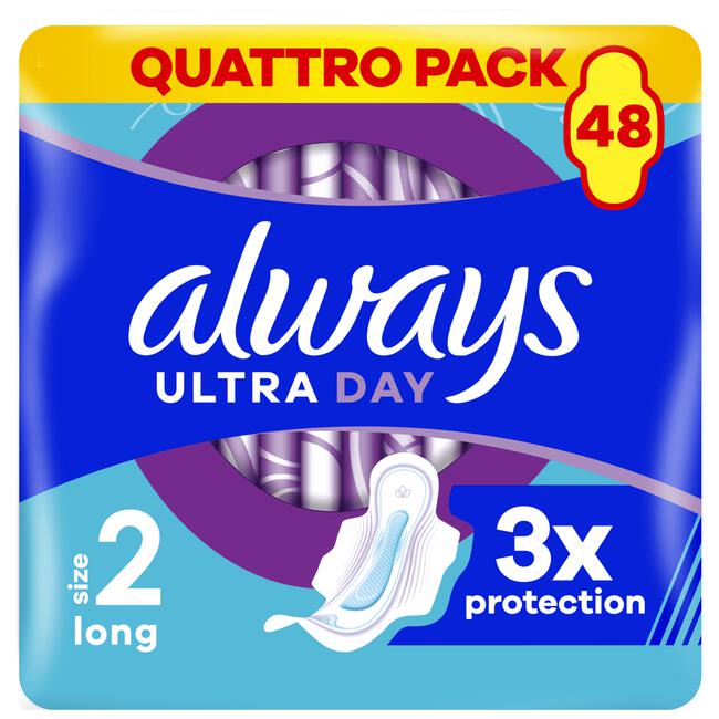 Always Ultra Maandverband Long Met Vleugels 48 stuks