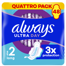 Always Ultra Maandverband Long Met Vleugels 48 stuks