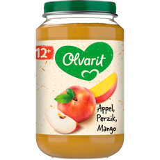 Olvarit Appel Perzik Mango Fruithapje 12+ maanden 200 GR