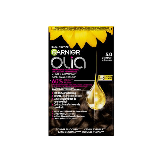 Garnier Olia Permanente Haarverf 5.0 Licht Bruin