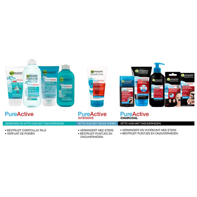 Garnier PureActive Reinigingsgel Anti-Mee-Eters 150 ML