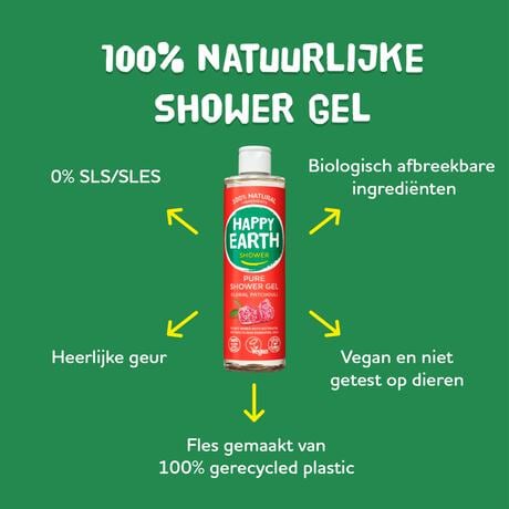 Happy Earth 100% Natuurlijke Shower Gel Floral Patchouli
