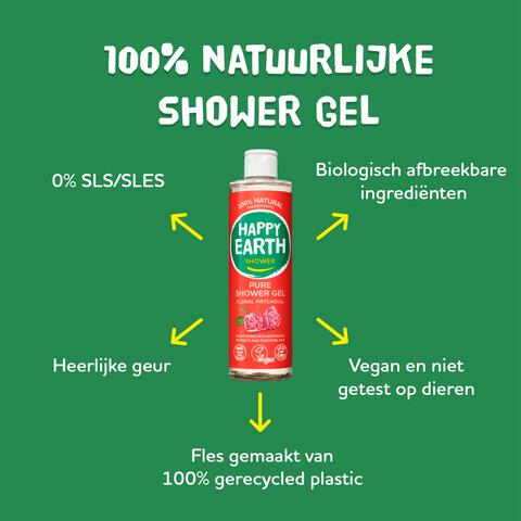 Happy Earth 100% Natuurlijke Shower Gel Floral Patchouli