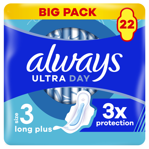 Always Maandverband Ultra Day Long Plus Wings Big Pack 22 stuks
