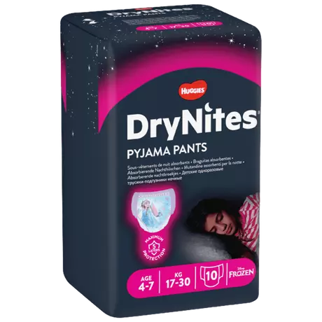 Huggies DryNites Frozen Luierbroekjes Meisjes 4-7 Jaar 10 stuks