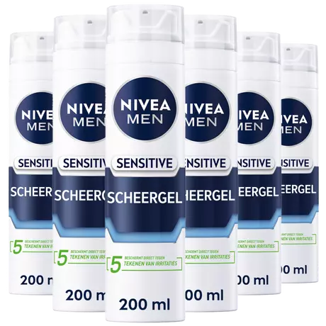 NIVEA MEN Sensitive Scheergel 200 ML Multipack 6 stuks
