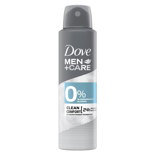 Dove Men+Care Clean Comfort 0% Anti-Transpirant Deodorant Spray 150 ML