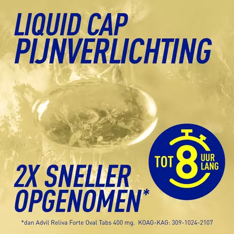 Advil Reliva Forte Liquid-Caps 400 MG Ibuprofen voor Pijn en Koorts 20 stuks