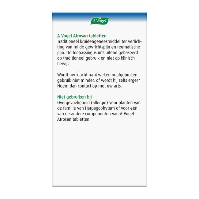 A.Vogel Atrosan bij Milde Gewrichtspijn en Reumatische Pijn Tabletten 120 stuks