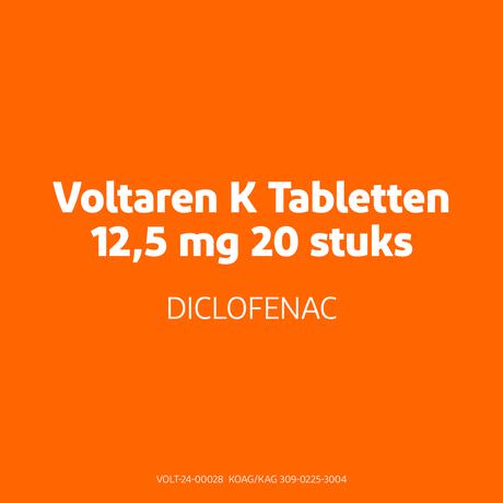 Voltaren K 12,5 MG Pijnstiller Omhulde Tabletten Diclofenac-Kalium 20 stuks