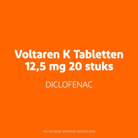 Voltaren K 12,5 MG Pijnstiller Omhulde Tabletten Diclofenac-Kalium 20 stuks