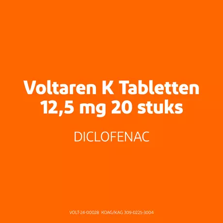 Voltaren K 12,5 MG Pijnstiller Omhulde Tabletten Diclofenac-Kalium 20 stuks