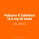 Voltaren K 12,5 MG Pijnstiller Omhulde Tabletten Diclofenac-Kalium 20 stuks