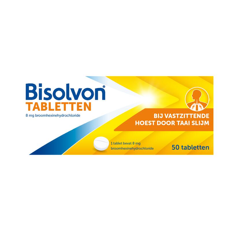 Bisolvon Bij Vastzittende Hoest Voor Volwassen 8 MG Tabletten 50 stuks