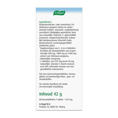 A.Vogel Echinaforce Junior met Vitamine C Weerstand1* Kauwtabletten 80 stuks