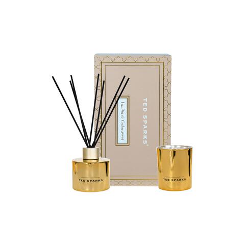 Ted Sparks Giftset Candle & Diffuser Vanilla & Cedarwood&nbsp;