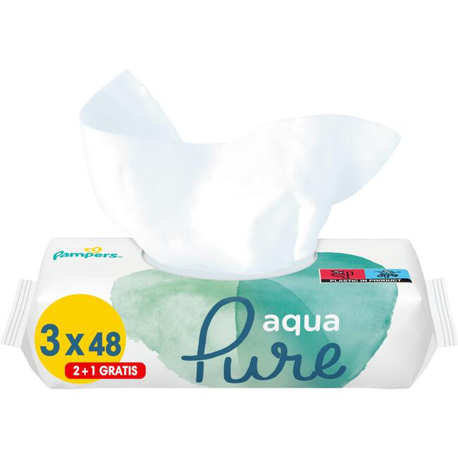 abortus Secretaris Handig Pampers Aqua Pure Billendoekjes 2+1 Promo Pack 144 Stuks 144 EA | Etos