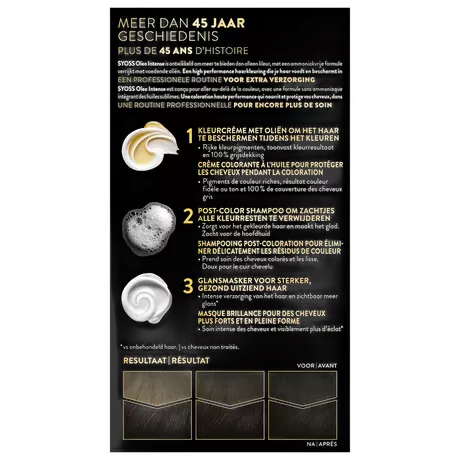 Syoss Oleo Intense Permanente Haarkleuring 2-10 Bruinzwart/Châtain Noir 115 ML
