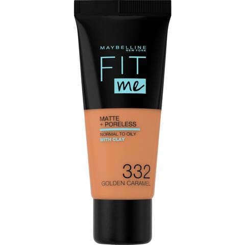 Maybelline New York Fit Me Matte + Poreless Foundation 332 Golden Caramel