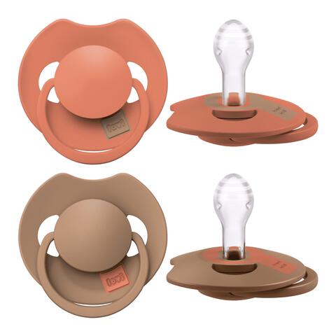 Difrax LOVI Prime Fopspeen Granola/Orange 6-18 maanden