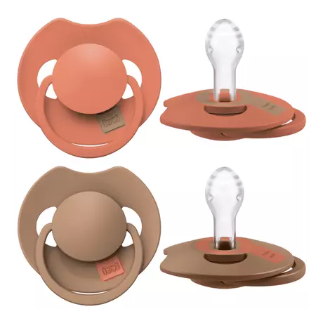 Difrax LOVI Prime Fopspeen 6-18M Granola/Orange 2 stuks