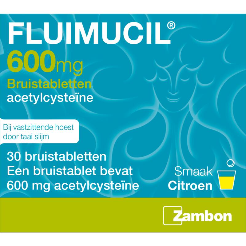 Fluimucil Acetylcyste 600 MG Bruistabletten 30 stuks