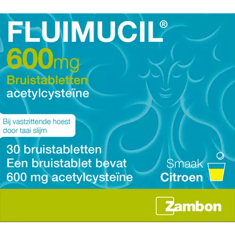 Fluimucil Acetylcyste 600 MG Bruistabletten 30 stuks