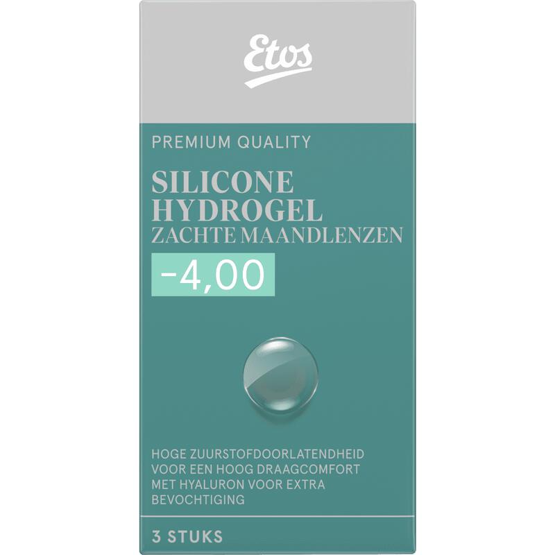 Etos Silicone Hydrogel Zachte Maandlenzen -4.00 3 stuks