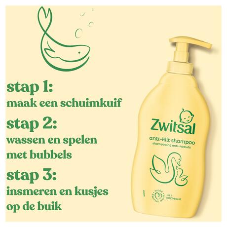 Zwitsal Shampoo Anti-Klit Baby Met Pompje 400 ML