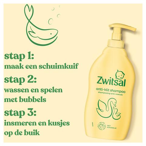 Zwitsal Shampoo Anti-Klit Baby Met Pompje 400 ML