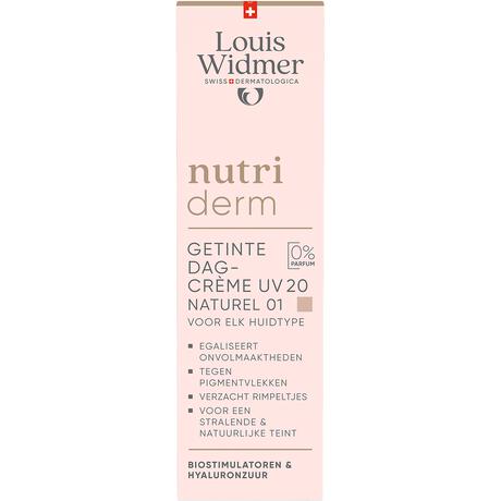 Louis Widmer Nutriderm Getinte Dagverzorging SPF20 Naturel 01 Zonder Parfum 30 ML