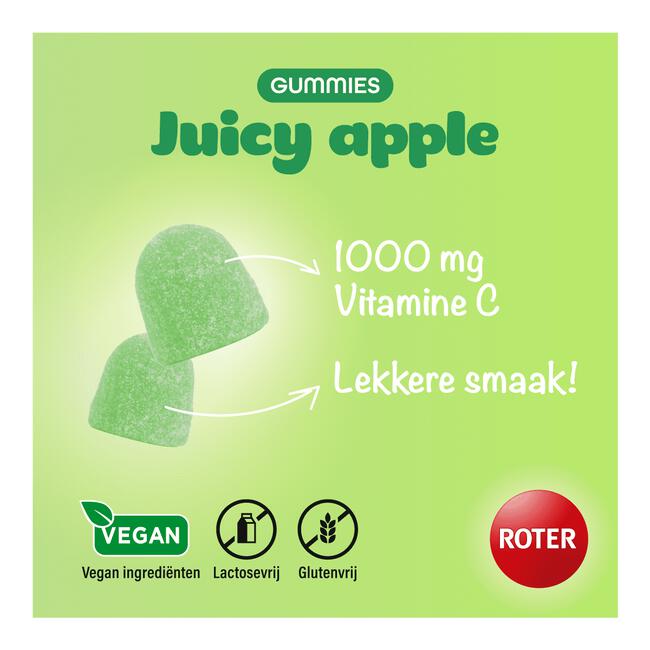 Roter 1000mg Vitamine C Gummy Juicy Apple 30 stuks