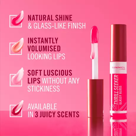 Rimmel London Thrill Seeker Glassy Gloss Lipgloss 150 Pink Candy