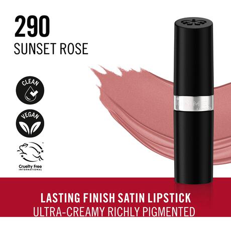 Rimmel London Lasting Finish Satin Lippenstift 290 Sunset Rose 4 G