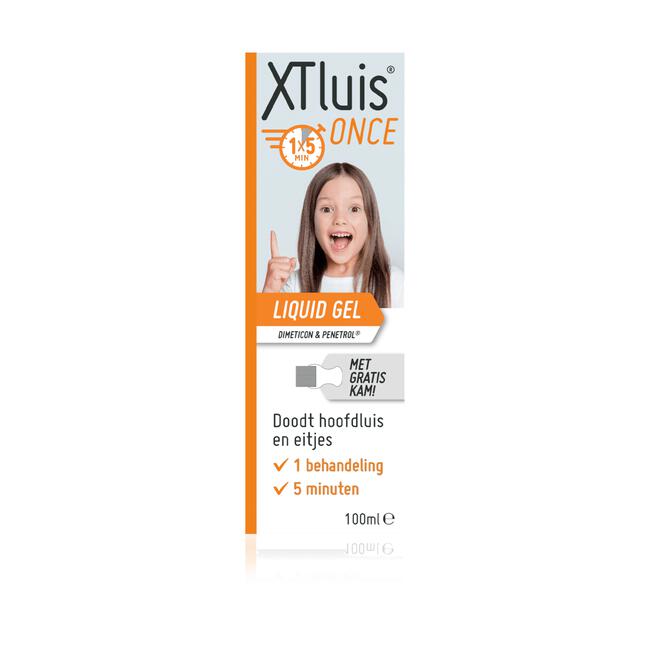 XTluis Once Liquid Gel 100 ML Dood Hoofdluis en Eitjes Inclusief Luizenkam