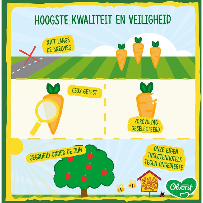Olvarit Spaghetti Tomaat Ham Babyhapje 18+ maanden 250 GR