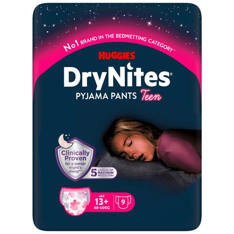 Huggies DryNites Nachtbroekjes Meisje 13+ jaar 9x3