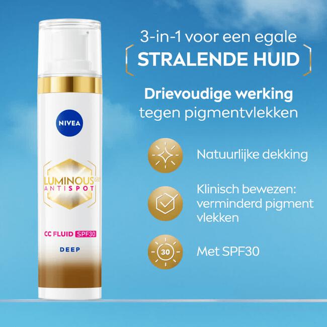 NIVEA Cellular Luminous630 CC Fluid SPF30 Dark 40 ML