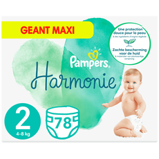Pampers Harmonie Maat 2 78 Luiers 4KG-8KG