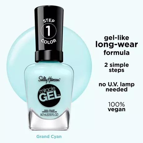 Sally Hansen Miracle Gel Nagellak 668 Grand Cyan Blauw 14,7 ML