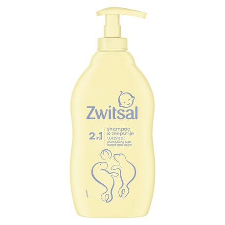 Zwitsal 2In1 Shampoo & Zeepvrije Wasgel 400 Ml