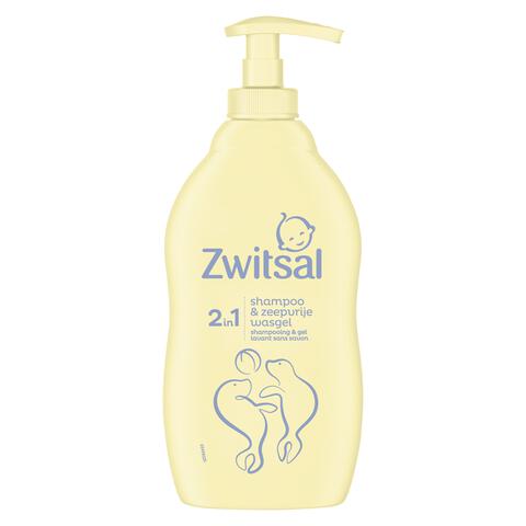 Zwitsal 2In1 Shampoo & Zeepvrije Wasgel 400 Ml
