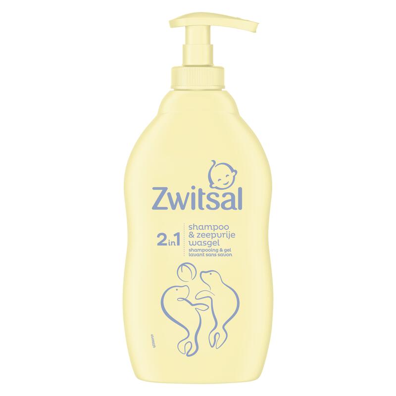 Zwitsal 2In1 Shampoo & Zeepvrije Wasgel 400 ML