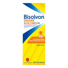 Bisolvon Hoestdrank Voor Kinderen Aardbeiensmaak 4 MG/5 ML 125 ML